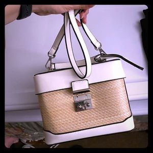 White and Tan Summer Purse